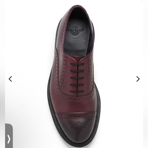 Dr. Martens Men's Morris Antique Temperley Brogues Shoe Size 9 Dress Cherry Red - Picture 1 of 16